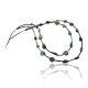 Certified Authentic 2 Strand Navajo .925 Sterling Silver Natural Turquoise Native American Necklace 15649-10