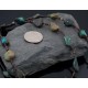 Certified Authentic 2 Strand Navajo .925 Sterling Silver Natural Turquoise Native American Necklace 15649-10