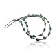 Certified Authentic 2 Strand Navajo .925 Sterling Silver Natural Turquoise Native American Necklace 750105-30