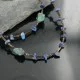 Certified Authentic 2 Strand Navajo .925 Sterling Silver Stormy Mtn Turquoise Lapis 5853 Native American Necklace 370907252108