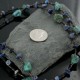 Certified Authentic 2 Strand Navajo .925 Sterling Silver Stormy Mtn Turquoise Lapis 5853 Native American Necklace 370907252108