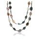 Certified Authentic 2 Strand Navajo .925 Sterling Silver Turquoise and Agate Native American Necklace 15554-3 Certified Authentic 2 Strand Navajo .925 Sterling Silver Turquoise and Agate Native American Necklace 15554-3