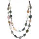 Certified Authentic 2 Strand Navajo .925 Sterling Silver Turquoise and Agate Native American Necklace 15554-3 Certified Authentic 2 Strand Navajo .925 Sterling Silver Turquoise and Agate Native American Necklace 15554-3