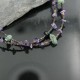 Certified Authentic 2 Strand Navajo .925 Sterling Silver Turquoise and Amethyst Native American Necklace 15585-37