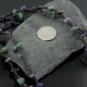 Certified Authentic 2 Strand Navajo .925 Sterling Silver Turquoise and Amethyst Native American Necklace 15585-37