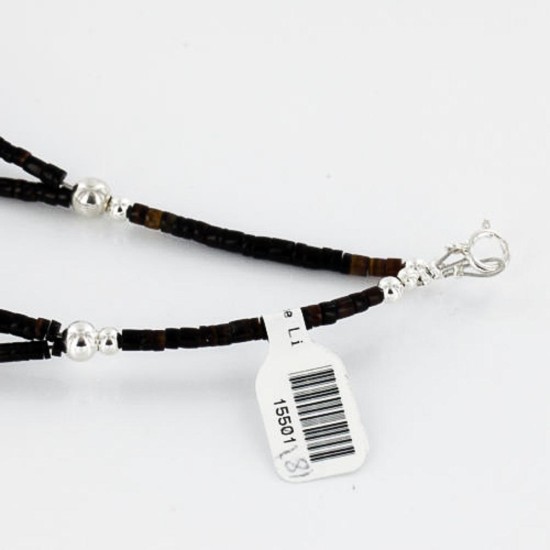 Certified Authentic 2 Strand Navajo .925 Sterling Silver Turquoise and Jade Native American Necklace 15501-181 Certified Authentic 2 Strand Navajo .925 Sterling Silver Turquoise and Jade Native American Necklace 15501-181