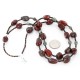 Certified Authentic 2 Strand Navajo .925 Sterling Silver Turquoise and Jasper Native American Necklace 15554-1