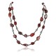 Certified Authentic 2 Strand Navajo .925 Sterling Silver Turquoise and Jasper Native American Necklace 15554-1