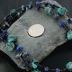 Certified Authentic 2 Strand Navajo .925 Sterling Silver Turquoise and Lapis Neckalce Native American Necklace 15585-2