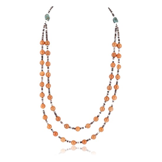 Certified Authentic 2 Strand Navajo .925 Sterling Silver Turquoise Carnelian 544 Native American Necklace 390842233020 Certified Authentic 2 Strand Navajo .925 Sterling Silver Turquoise Carnelian 544 Native American Necklace 390842233020