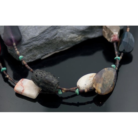 Certified Authentic 2 Strand Navajo .925 Sterling Silver Turquoise Jasper Native American Necklace 370875932983 Certified Authentic 2 Strand Navajo .925 Sterling Silver Turquoise Jasper Native American Necklace 370875932983