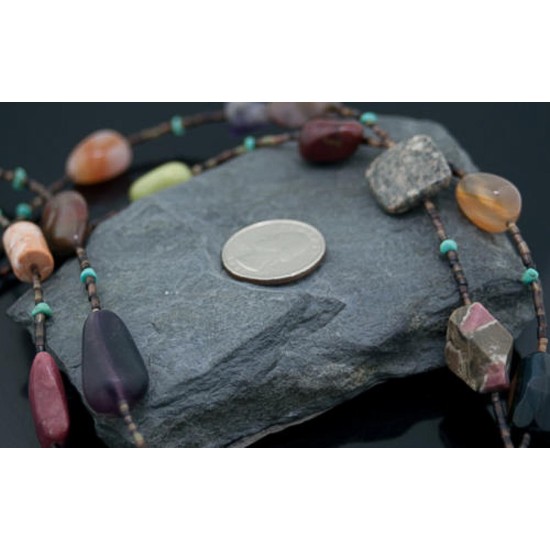 Certified Authentic 2 Strand Navajo .925 Sterling Silver Turquoise Jasper Native American Necklace 370875932983 Certified Authentic 2 Strand Navajo .925 Sterling Silver Turquoise Jasper Native American Necklace 370875932983