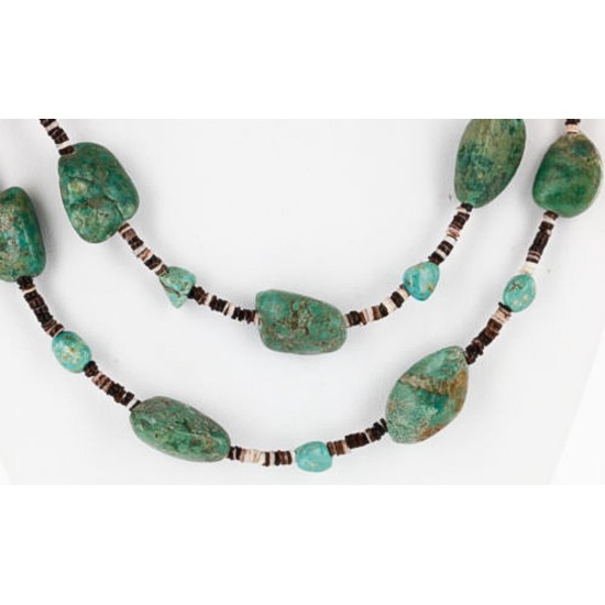 Certified Authentic 2 Strand Navajo .925 Sterling Silver Turquoise Native American Necklace 371068530011 Certified Authentic 2 Strand Navajo .925 Sterling Silver Turquoise Native American Necklace 371068530011