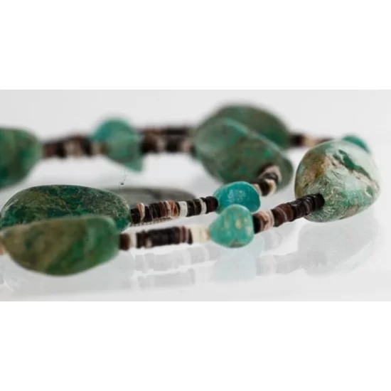 Certified Authentic 2 Strand Navajo .925 Sterling Silver Turquoise Native American Necklace 371068530011 Certified Authentic 2 Strand Navajo .925 Sterling Silver Turquoise Native American Necklace 371068530011