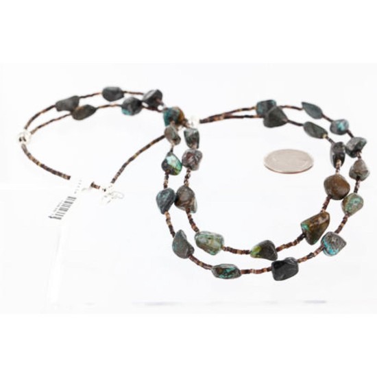 Certified Authentic 2 Strand Navajo .925 Sterling Silver Turquoise Native American Necklace 390754340347 Certified Authentic 2 Strand Navajo .925 Sterling Silver Turquoise Native American Necklace 390754340347
