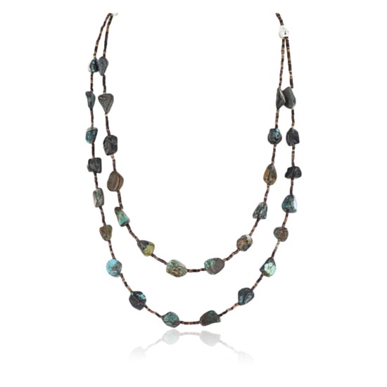 Certified Authentic 2 Strand Navajo .925 Sterling Silver Turquoise Native American Necklace 390754340347 Certified Authentic 2 Strand Navajo .925 Sterling Silver Turquoise Native American Necklace 390754340347