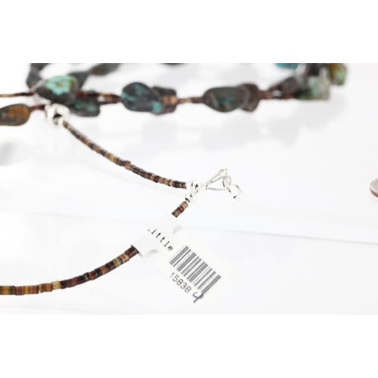 Certified Authentic 2 Strand Navajo .925 Sterling Silver Turquoise Native American Necklace 390754340347 Certified Authentic 2 Strand Navajo .925 Sterling Silver Turquoise Native American Necklace 390754340347