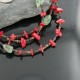 Certified Authentic 3 Strand C. Navajo .925 Sterling Silver Turquoise and Coral Native American Necklace 390673577493