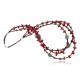 Certified Authentic 3 Strand C. Navajo .925 Sterling Silver Turquoise and Coral Native American Necklace 390673577493