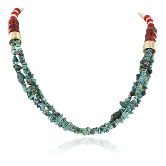 Certified Authentic 3 Strand Navajo .925 Sterling Silver 12kt Gold Filled Turquoise Native American Necklace 371054109786 Certified Authentic 3 Strand Navajo .925 Sterling Silver 12kt Gold Filled Turquoise Native American Necklace 371054109786