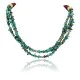 Certified Authentic 3 Strand Navajo .925 Sterling Silver 12kt Gold Filled Twisted Turquoise Native American Necklace 750130-101