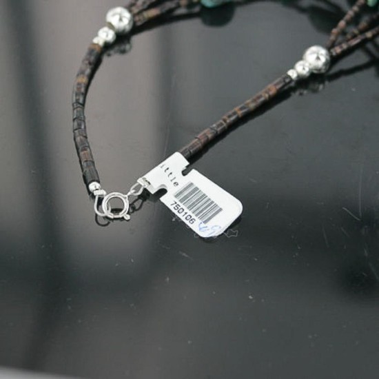 Certified Authentic 3 Strand Navajo .925 Sterling Silver and Turquoise Native American Necklace 370953594665 Certified Authentic 3 Strand Navajo .925 Sterling Silver and Turquoise Native American Necklace 370953594665