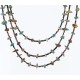 Certified Authentic 3 Strand Navajo .925 Sterling Silver and Turquoise Native American Necklace 390773835298