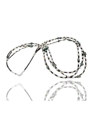 Certified Authentic 3 Strand Navajo .925 Sterling Silver and WHITE Turquoise Native American Necklace 390717736848