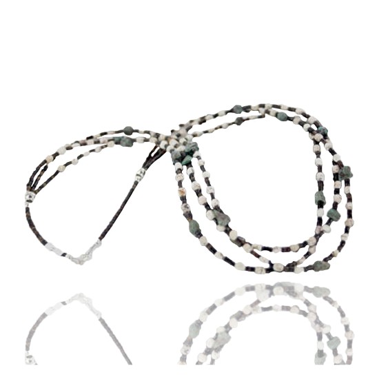 Certified Authentic 3 Strand Navajo .925 Sterling Silver and WHITE Turquoise Native American Necklace 390717736848 Certified Authentic 3 Strand Navajo .925 Sterling Silver and WHITE Turquoise Native American Necklace 390717736848