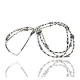 Certified Authentic 3 Strand Navajo .925 Sterling Silver and WHITE Turquoise Native American Necklace 390717736848