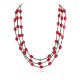 Certified Authentic 3 Strand Navajo .925 Sterling Silver Coral and Natural Turquoise Native American Necklace 15774-3 Certified Authentic 3 Strand Navajo .925 Sterling Silver Coral and Natural Turquoise Native American Necklace 15774-3