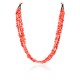 Certified Authentic 3 Strand Navajo .925 Sterling Silver Coral Native American Necklace 15942 Certified Authentic 3 Strand Navajo .925 Sterling Silver Coral Native American Necklace 15942
