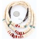 3 Strand Navajo .925 Sterling Silver Graduated Heishi and Coral Native American Necklace 390781366842 3 Strand Navajo .925 Sterling Silver Graduated Heishi and Coral Native American Necklace 390781366842