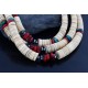 Certified Authentic 3 Strand Navajo .925 Sterling Silver Graduated Melon Shell and Hematite Native American Necklace 370983998993