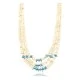 Certified Authentic 3 Strand Navajo .925 Sterling Silver Graduated Melon Shell and Turquoise Native American Necklace 371198380629 Certified Authentic 3 Strand Navajo .925 Sterling Silver Graduated Melon Shell and Turquoise Native American Necklace 371198380629