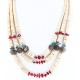 Certified Authentic 3 Strand Navajo .925 Sterling Silver Heishi and Coral Native American Necklace 390777368973 Certified Authentic 3 Strand Navajo .925 Sterling Silver Heishi and Coral Native American Necklace 390777368973