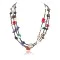 Certified Authentic 3 Strand Navajo .925 Sterling Silver Multicolor Stones Bear Fetish Native American Necklace 390775625715