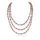 Certified Authentic 3 Strand Navajo .925 Sterling Silver Natural Turquoise Coral Native American Necklace 18110 Certified Authentic 3 Strand Navajo .925 Sterling Silver Natural Turquoise Coral Native American Necklace 18110