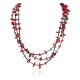 Certified Authentic 3 Strand Navajo .925 Sterling Silver Natural Turquoise Coral Native American Necklace 18117 Certified Authentic 3 Strand Navajo .925 Sterling Silver Natural Turquoise Coral Native American Necklace 18117