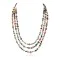 Certified Authentic 3 Strand Navajo .925 Sterling Silver Natural Turquoise Multicolor Stones Native American Necklace 25268-00