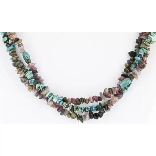Certified Authentic 3 Strand Navajo .925 Sterling Silver Natural Turquoise Native American Necklace 371054165026 Certified Authentic 3 Strand Navajo .925 Sterling Silver Natural Turquoise Native American Necklace 371054165026