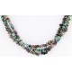 Certified Authentic 3 Strand Navajo .925 Sterling Silver Natural Turquoise Native American Necklace 371054165026