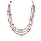 Certified Authentic 3 Strand Navajo .925 Sterling Silver Natural Turquoise Pink Agate Native American Necklace 25246-3