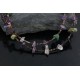 Certified Authentic 3 Strand Navajo .925 Sterling Silver Turquoise Amethyst 41 Native American Necklace 15774-1