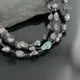 Certified Authentic 3 Strand Navajo .925 Sterling Silver Turquoise and Abalone Native American Necklace 24170-14