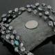 Certified Authentic 3 Strand Navajo .925 Sterling Silver Turquoise and Abalone Native American Necklace 24170-14