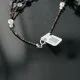 Certified Authentic 3 Strand Navajo .925 Sterling Silver Turquoise and Abalone Native American Necklace 24170-14