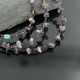 Certified Authentic 3 Strand Navajo .925 Sterling Silver Turquoise and Amethyst Native American Necklace 1530-34