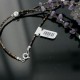 Certified Authentic 3 Strand Navajo .925 Sterling Silver Turquoise and Amethyst Native American Necklace 1530-34