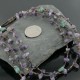 Certified Authentic 3 Strand Navajo .925 Sterling Silver Turquoise and Amethyst Native American Necklace 15585-2222